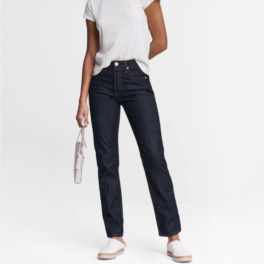 Rag and Bone Maya High Rise Bootcut Jean Japanese Rinse Dark Wash Sz 31 NEW